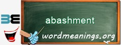 WordMeaning blackboard for abashment